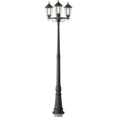 Lindby Mast Light, Path Light, 217 cm, Outdoor Light, Floor Lamp, Garden Lantern, IP44, Garden Lamp, Outdoor Light, Path Lamp, Courtyard, 3 x E27 Bulbs Not Included