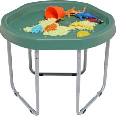 KUB Original Hexacle Tuff Tray and Stand - Sensory Play Tray with Stand for Kids to Play Dirty - Sand and Water - 2 Way Game, Jungle Green, Age 3-5 Years