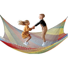 BERADNET Climbing Net Playground Double Layer Protective Net Children's Playground Safety Net Climbing Frame Net Swing Garden Playground Net Tree House Net, Multicoloured (3 x 3 m)