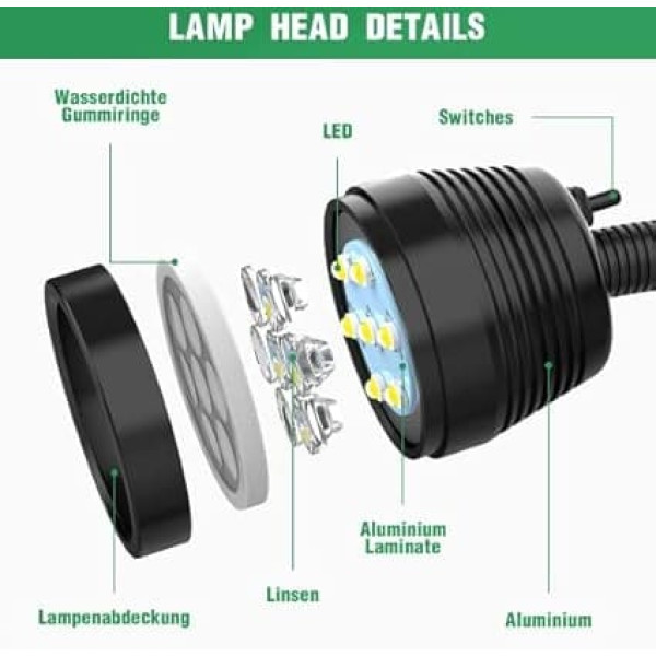 LED Work Light Gooseneck Magnetic Light LED IP66 Waterproof Flexible Gooseneck Light Work Lamp for Machine Tools and Lathe