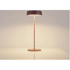 Palmina 901 LED Table Lamp, Dimmable, 4400 mAh LED Table Lamp, Wireless, IP54 Protection, Lamp for Indoor/Outdoor Use, Suitable for Dining, Reading, Bedroom, Garden and Much More, Brown