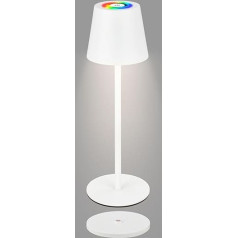 BRILONER - RGBW LED Table Lamp Wireless IP44 with Charging Station, Infinitely Dimmable, Battery and Light Source Replaceable, Bedside Lamp, Decorative Lamp, LED Lamp, Battery Table Lamp, Restaurant,