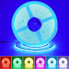 JOYLIT 24 V COB RGB LED Strip 10 m 840 LEDs/M High Density Extra Bright Without Dots IP20 LED Strip Fairy Lights 14 W/M Dimmable Colour Changing LED Strip for Party, Bar, Club, Commerce (LED Strip