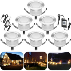 Bluetooth RGB LED Floor Installation Beam Outdoor 0.5 W Diameter 45 mm IP67 Waterproof LED Recessed Spotlight Patio Kitchen Garden LED Lamp Full Kit
