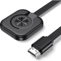 Wireless HDMI Dongle, Miracast HDMI Display Dongle 1080P WiFi Display Receiver, Compatible with iPhone/iPad/iOS/Android/Windows/Mac/Streaming TV/Monitor/Projector, Supports Airplay/Miracast/DLNA
