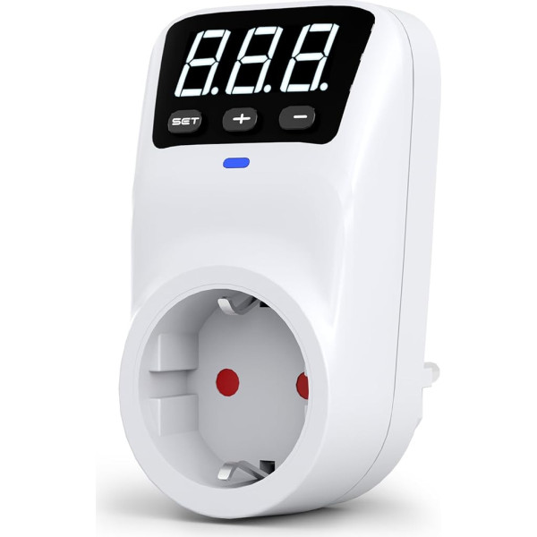 Voltage Protector, Surge Protection Socket, High Performance Voltage Regulator for Whole House Wall for Home, Office, Travel, LED Indicator Light, 3680 W