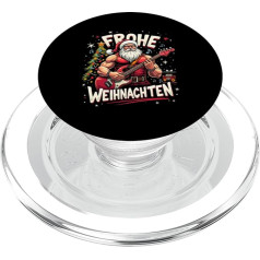 FROHE WEIHNACHTEN Weihnachtsmann Rockmusik PopSockets PopGrip für MagSafe