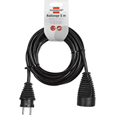 Brennenstuhl Electric Extension Cord, H05VV-F 3G1.5 - Black, black, 1165441