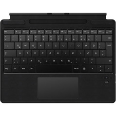 Qulose Surface Pro Keyboard for Microsoft Surface Pro 8/ Pro 9/ Pro X/Pro 11, Bluetooth Keyboard QWERTZ Layout, Type Cover with Rechargeable Battery/Multi-Gesture Touchpad/Pen Holder