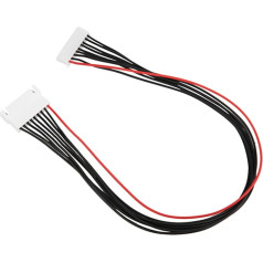 Fafeicy JST-XH 8S LiPo Balance Extension Cable, Plastic + Metal, 30 cm Cable Length, Pack of 10