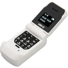 Folding Phone, Unlocked 2G GSM Folding Phone, Bluetooth Mobile Phone for Seniors, Students (White)