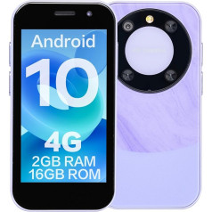 ZOKOE P60pro Mini Mobile Phone Smartphone for Children 3 Inch Screen 2000 mAh 2GB RAM 16GB ROM 2.0 + 5.0MP Face Unlock 4G No Contract Phone (Purple)