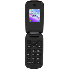 Folding Phone for Seniors, Unlocked, 3G LTE Dual SIM Phone with Big Buttons, Powerful Speaker, Big Buttons and LED Lights, SOS Function, Long (Red)
