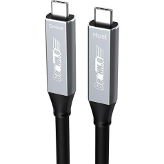 GeoHN.G Full-Featured Fibre Optic USB-C to USB-C Cable 15 m, 5 Gbps USB 3.2 Video Cable with PD 60 W, Supports 2-Lane DP1.4 and 4K @ 60Hz Video Output for VR, Webcam, TV, Laptop, Video Conference