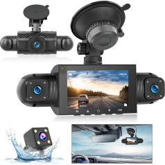 Hikity USB DVR Dash Cam for Android Car Radio Waterproof Mini 3 Inch Four Car Camera Car Recorder Night Vision Dash Camera Loop Recording with G-Sensor Video Recorder 150° Wide Angle
