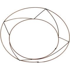 floral supplies Erhöhter Drahtkranz, runde Ringe, Stechpalmenmoos, Weihnachtsrahmen, 2 Stück, 25,4 cm