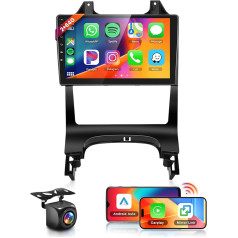 Hodozzy Carplay Car Radio for Peugeot 3008 2009-2015, Android Car Radio with Navi/WiFi/HiFi/RDS Radio/USB/SWC, 9 Inch Touchscreen Car Radio Bluetooth