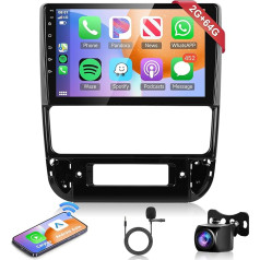 2G + 64G Wireless Carplay Android 13 Car Radio 2 DIN for Peugeot 406 1995-2005 with Android Car Navigation GPS WiFi 9 Inch Car Radio with Mirror Link Bluetooth FM/RDS Radio DAB/OBD/DVR/EQ/SWC
