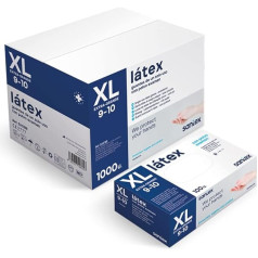 100 White Latex Gloves XL