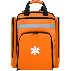 Lyirfan Professional First Aid Backpack Empty Medical First Aid Bag Tactical Medical Bag with Reflective Large Capacity First Aid Backpack for Camping Hiking, orange, Classic