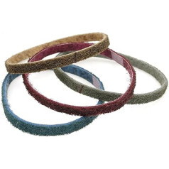 Belt Sander Sanding Belts, 12 Pieces 330/457/520 mm Non-woven Nylon, Coarse to Fine, for Stainless Steel Metal Strips, Deburring for Grinding, Sharpening (Color : Blend, Size : 330 x 10 mm) (Color :