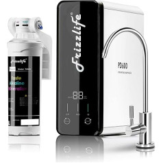 Frizzlife Reverse Osmosis Water Filtration System 2271 LPD RO High Throughput, No Water Tank, Reduces TDS, Compact, Alkaline Mineral, 1.5:1 Drain Ratio, EU Tech Support, PD600-TAM3