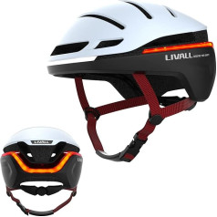 LIVALL EVO21 Smart Bicycle Helmet with Light, Smart Helmet with Wide Angle Light, Indicator, Brake Warning Light, Fall Detection, Bicycle Helmets for Men and Women, Bicycle Helmet for City Commuters