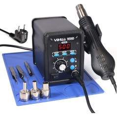 YIHUA 959D Hot Air SMD Soldering Station Rework Station, 100-500°C Temperature Adjustable, Rated Power 700W (EU Plug)