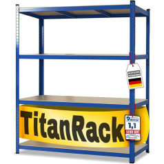 KARAT TitanRack Big Heavy Duty Shelving XXL, Blue, 160 x 150 x 80 cm, Storage Shelving for Garage, Basement and Workshop Shelving