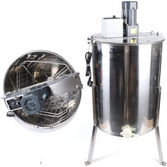 Electric Honey Extractor with Glass Cover 4 Frames, Honeycomb Honey Stainless Steel Beekeeping Spinner Speed Adjustable Professional Honey Extractor for Hobby Beekeepers Beekeepers Beekeeping