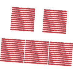 STOBOK 5 Sets Blackboard Tiles Scrapbook Cheque Book Wall Decoration White Board Magnetic Wall Sticker Decorative Edge Trim Interchangeable Pin Board Edge PVC Soft Magnetic Red 12 Pieces x 5
