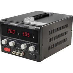 VOLTCRAFT ESP-3020 Laboratory Power Supply, Adjustable 0-30 V/DC 0-20 A 600 W Plug-In Connection 4 mm Narrow Design Number Au