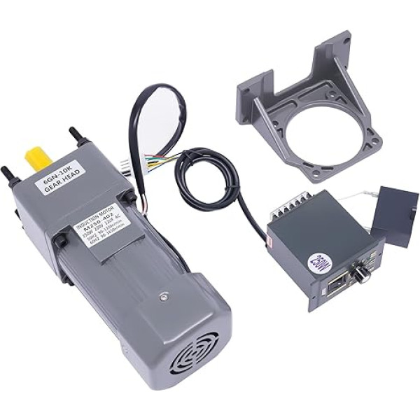 Frequency Inverter Motor with Adjustable Speed Gearbox Adjustable 220 V 5 K/10 K 250 W Transmission Controller and Holder (10 K)