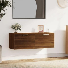 Wandschrank Braun Eichen-Optik 100x36,5x35 cm Holzwerkstoff,Eleganter Hängeschrank für Wandmontage mit viel Stauraum in Eichenoptik Aufbewahrungsschränke, Schließfächer