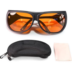 FONLAND Laser Safety Glasses for Laser Engraving OD4+ 190-550nm & 800-1100nm Yag, Blue, Green and UV Laser Safety Glasses with Case