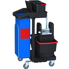 ARCORA Ecoblack 100 Cleaning & Service Trolley, 1 Piece, Cleaning and Service Trolley Made from 98% Recycled Product
