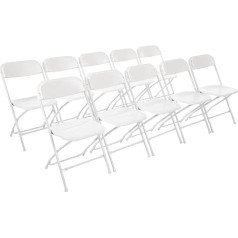 Bolero GD387 Folding Chair, White (Pack of 10)
