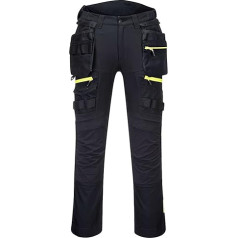 Portwest DX4 DX440BKR38 Trousers with Detachable Holster Pockets Size 10 Black