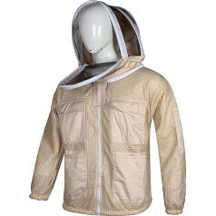 URBANSBEE Beekeeper Jacket 3 Layer Professional Patterned Hat Ventilated Beekeeper Jacket