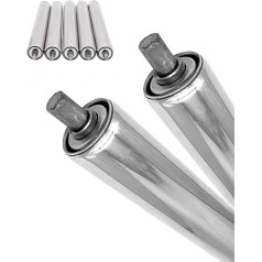 Förderband Förderrollen mit 2 Zoll Durchmesser für Kommerzielle Leitungen Ohne Antrieb, Spleißbares Schwerkraft-Flaschenrohr, 8 10 12 14 20 24 30 36 40 Zoll Länge, 5er-Pack(350mm (13 3/4
