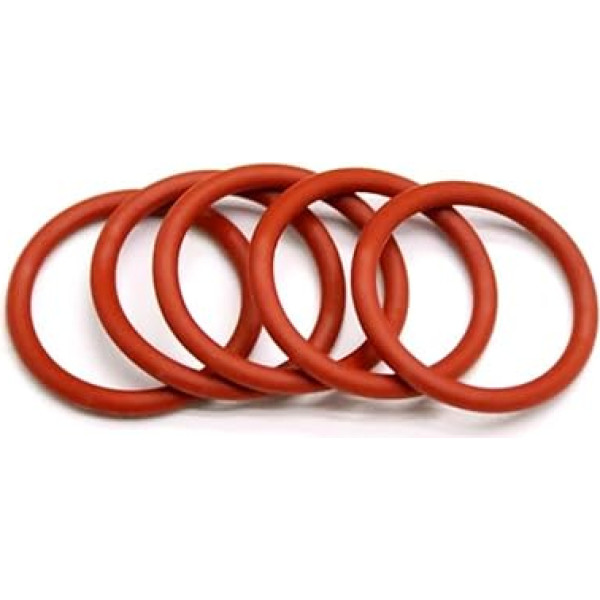 VMQ O-Ring-Dichtung CS, 3 mm Außendurchmesser, 9~205 mm, wasserdichte Unterlegscheibe, Silikonkautschuk, isolierend, runde O-förmige Dichtung, rot, Lebensmittelqualität (Color : 10pcs, Size : OD 2