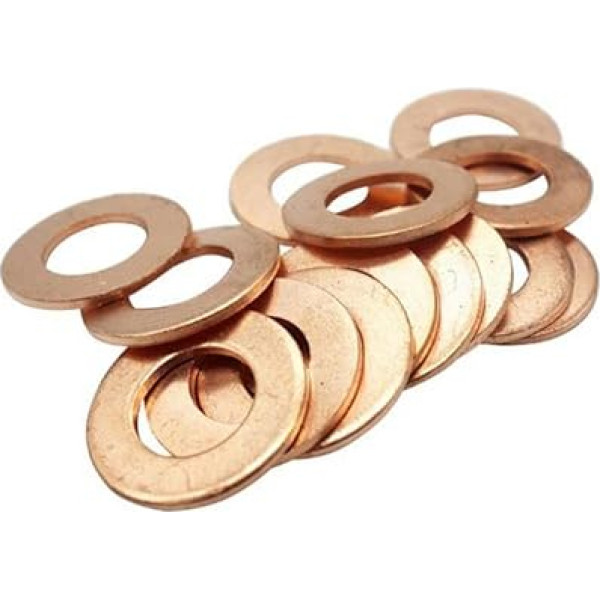 M51-M100 Kupfer-Unterlegscheibe, Dichtung, Flachring, Dichtungsscheibe, Flachdichtring, Fitting-80,5 x 90 x 2,5 (2 Stück)
