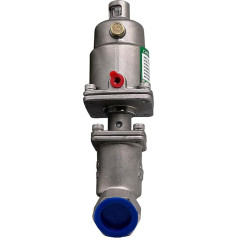 DN32 Stainless Steel Pneumatic Valve Normally Closed/Open Pneumatic Actuator Angle Valves 16 Bar for Steam Gas Oil (Double Acting NC)