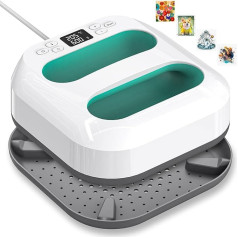 Rsaoty Heat Press, Transfer Press Plotter Con Timepiece, Portable Heating Press 22.5 cm x 22.5 cm, DIY Buigel Press for Trousers/Hats/Bags/Cotton/Polyester