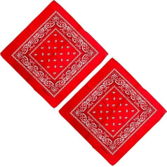 UENXRXE Red Bandana Men's Scarf Set of 2 Bandanas for Men and Women, pink