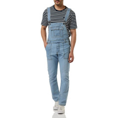 Enzo Men's Ezd390 Ven Denim Dungarees Overalls