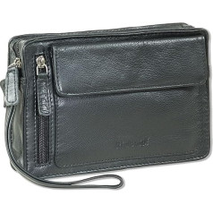 Rimbaldi - wrist bag for man made from soft, high-quality nappa leather in black