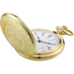 Pangda Vintage Pocket Watch Steel Men's Watch with Chain for Fathers Day Xmas Present Daily Use