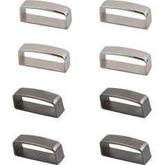 Wisebom Pack of 8 Men's Belt Buckle, Belt Loop Holder, Snap Loops, Belt Loops for Sewing, Belt Loops, Replacement Belt Buckle, Belt Keeper Attachment Buckle, 4 cm W 1.2 cm H
