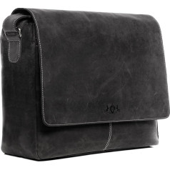 Sid & Vain XL Messenger Bag with 15 Inch Laptop Compartment, Genuine Leather Spencer, Large Business Bag, Laptop Bag, Shoulder Bag, Leather Bag, for Men